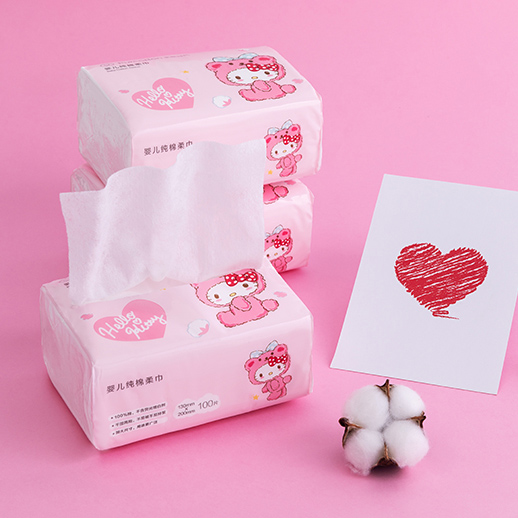 Hello Kitty嬰兒加大純棉柔巾