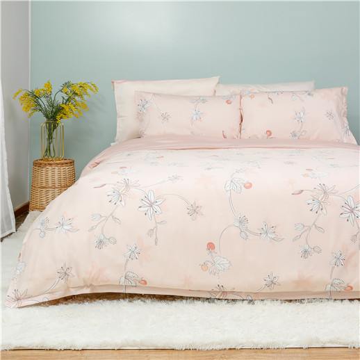 2020夏貢緞四件套-花枝百合