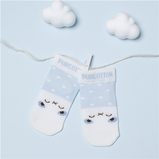 幼兒短筒抗菌提花襪