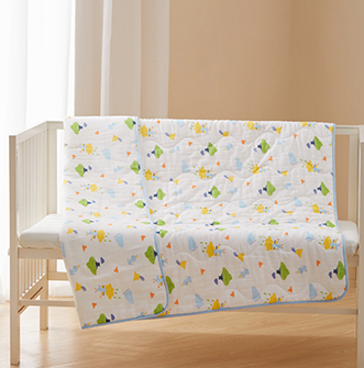 21秋嬰兒紗布微厚絎縫被毯