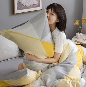 21秋磨毛四件套-慕格黃