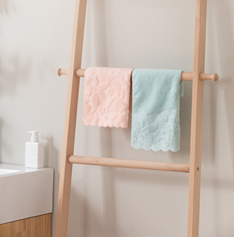 21秋成人雙面毛圈浴巾-秘密花園藍