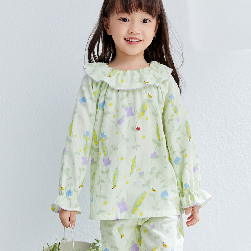 女童紗布家居套裝
