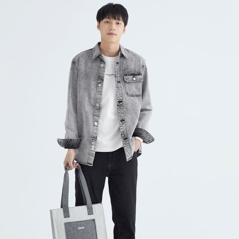 男士牛仔襯衫(多色）